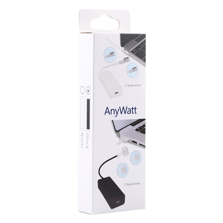 AnyWatt 45W USB-C Hunn - MagSafe 1 Konverterer Hvit