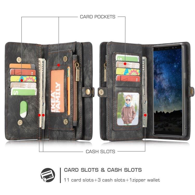 CaseMe-008 Lommebokfutteral Samsung Galaxy Note 9 Svart