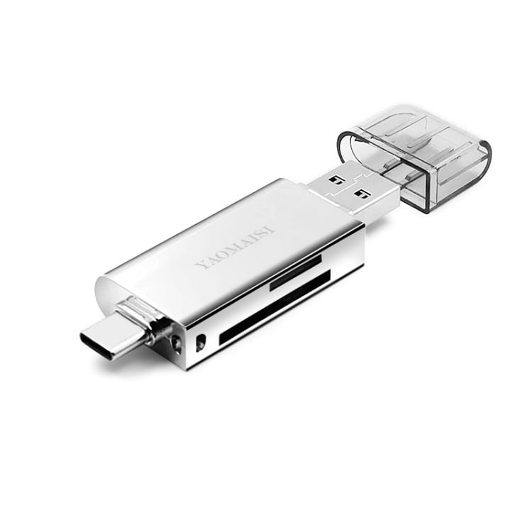 POFAN Q25 2i1 USB 3.0/USB C Minnekortleser