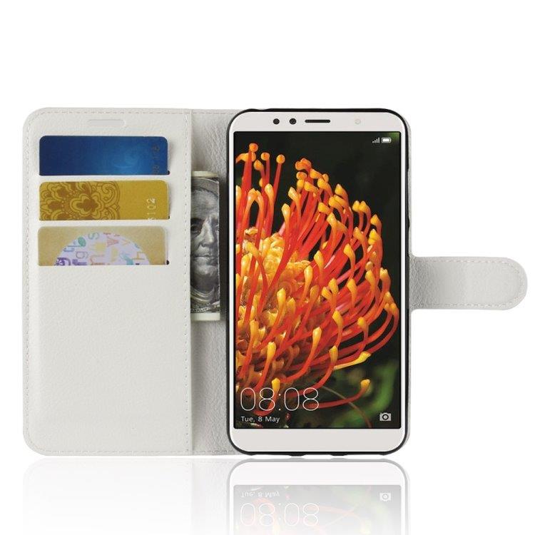 Lommebokfutteral med stativ Huawei Y6 2018 Hvit