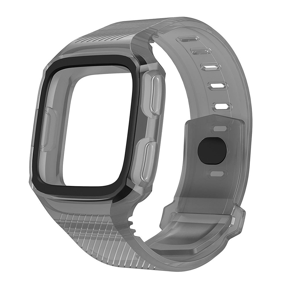 Silikonarmbånd Fitbit Versa Grå/Svart