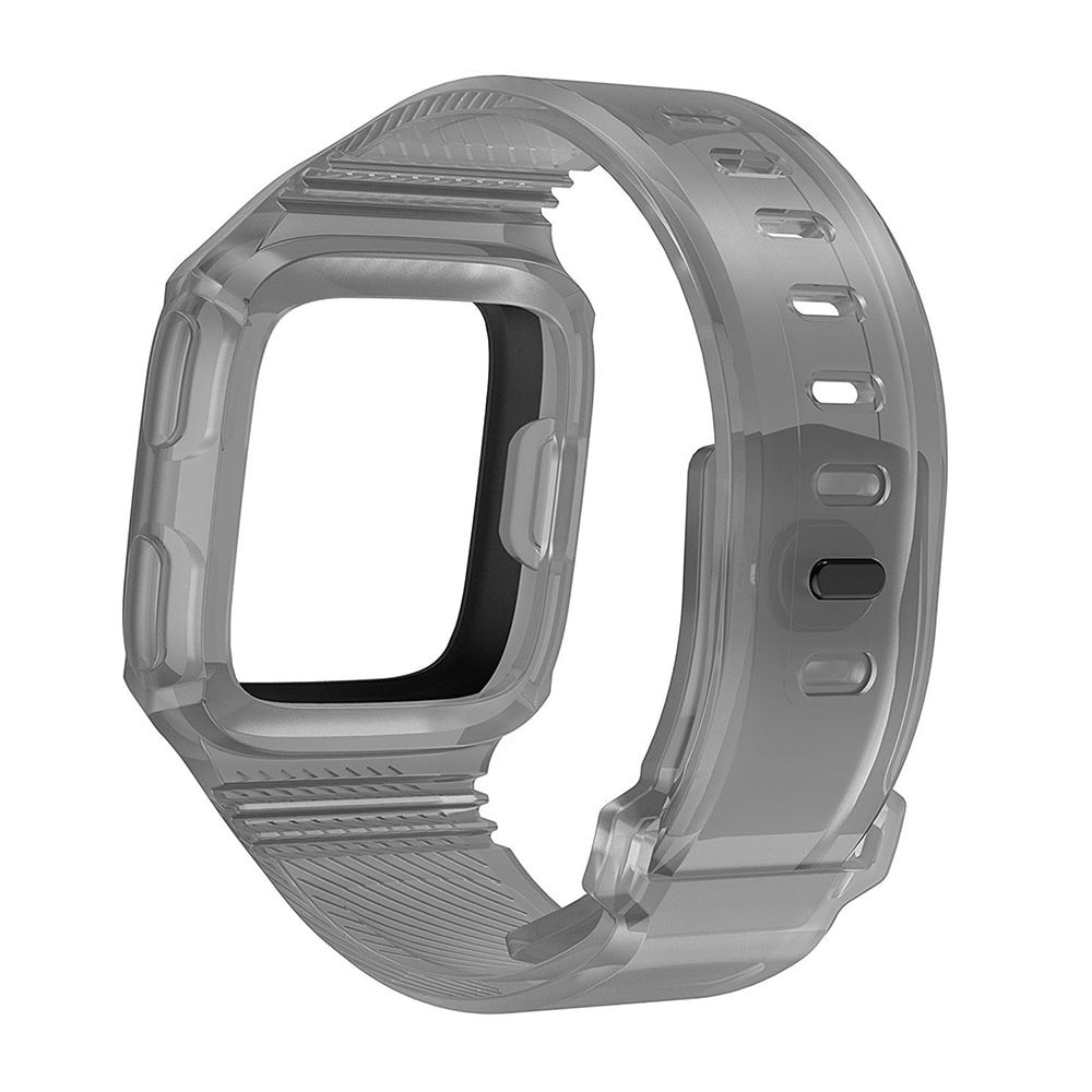 Silikonarmbånd Fitbit Versa Grå/Svart