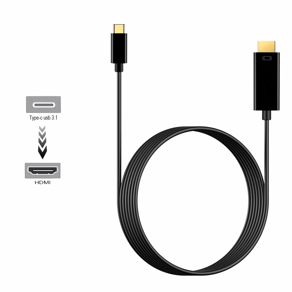 USB Type C - HDMI-kabel 1,8m Svart