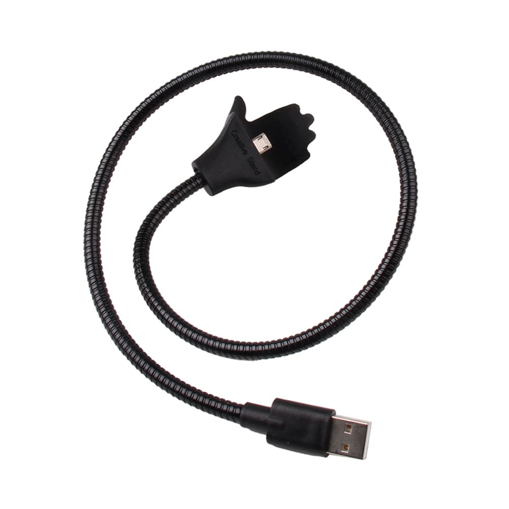 MicroUSB-kabel med fleksibel svanehals stativfunksjon 50cm