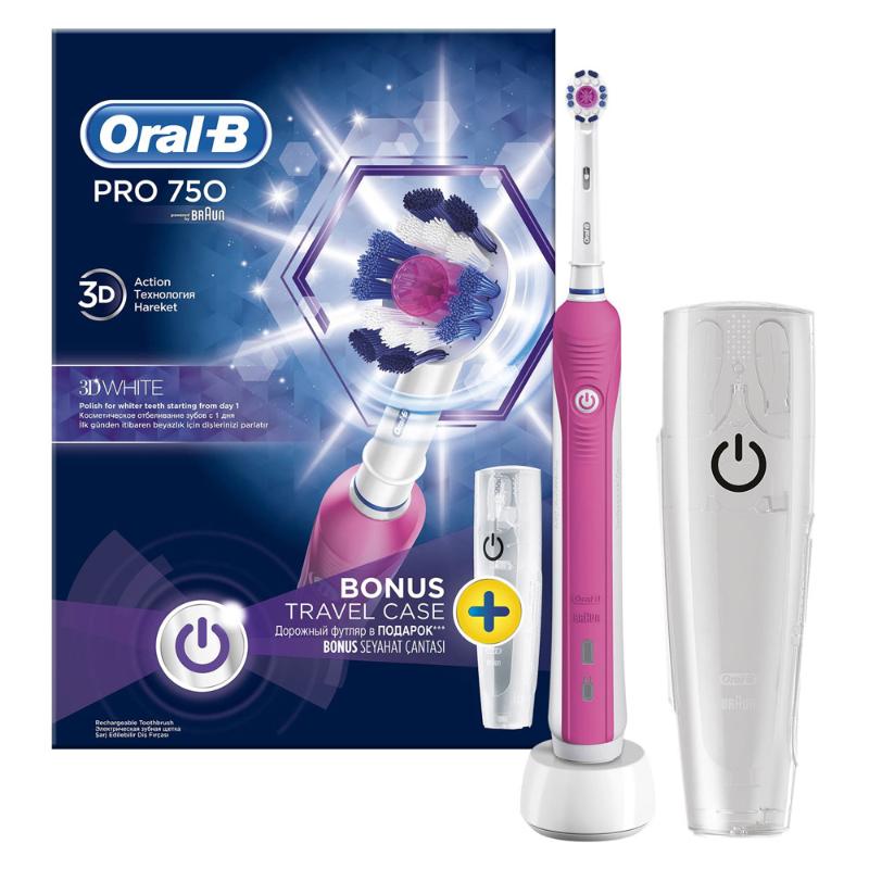 Oral-B (Braun) Pro 750 CrossAction med reisefutteral