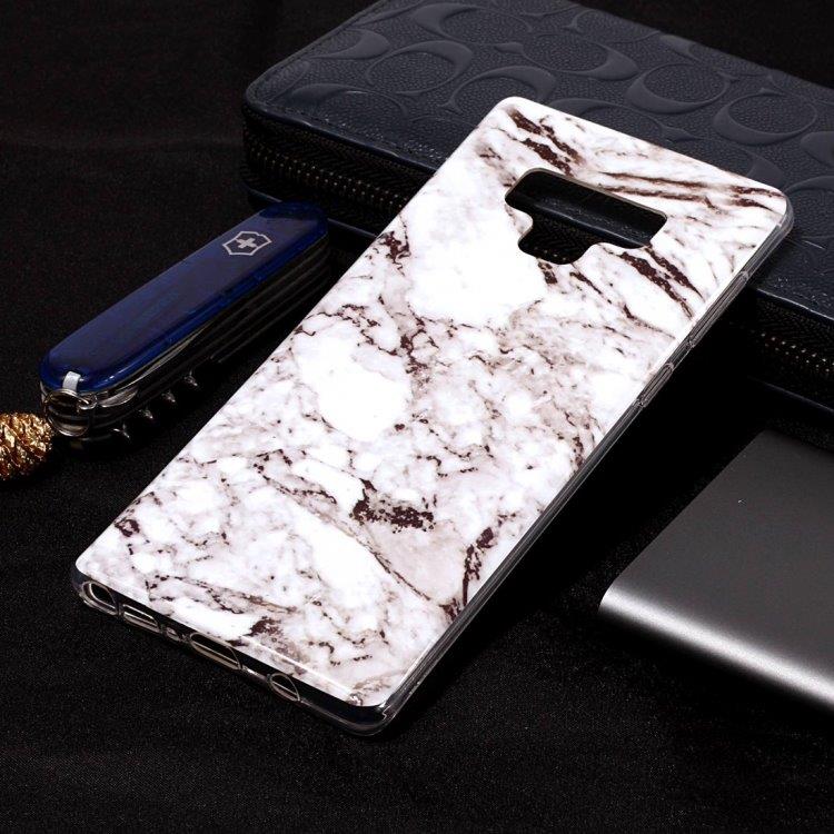 Bakskall Marmor Samsung  Galaxy Note9 Hvit