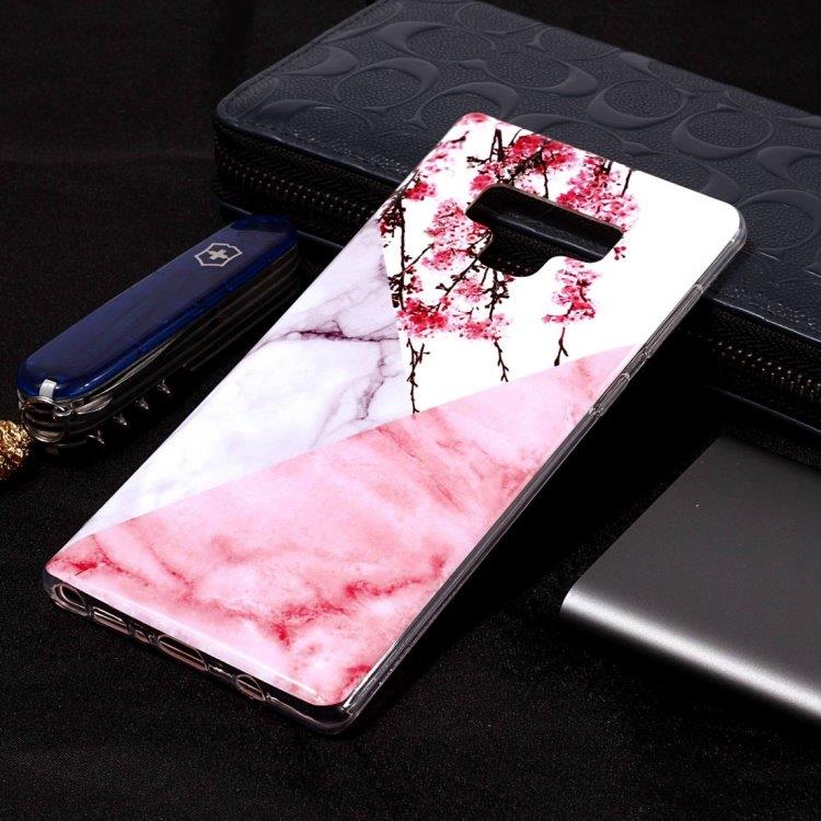 Bakskall Marmor Samsung Galaxy Note9 Blomster