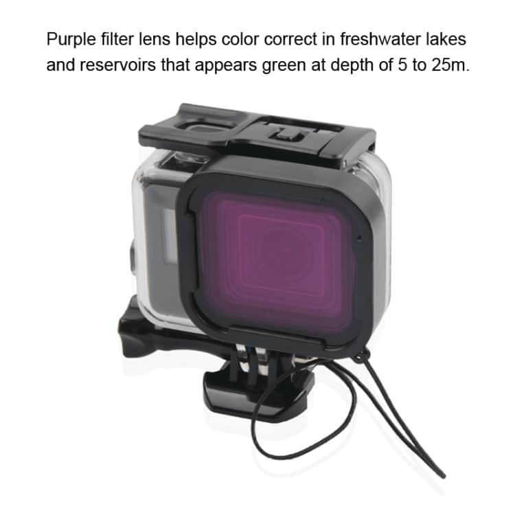 Vanntett Kamerahus med filter GoPro Hero 7 Svart