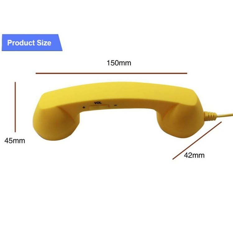 Retroheadset Telefon 3,5mm Svart