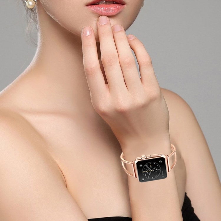Armbånd Metall V til Apple Watch 38mm -Rose Gold