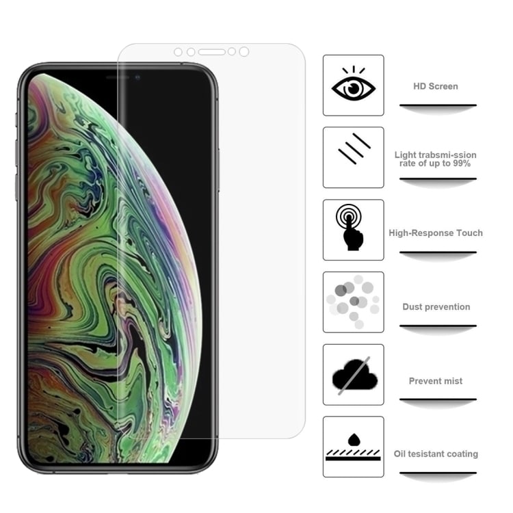 Skjermbeskyttelse 0.1mm 3D Curved iPhone XS Max / iPhone 11 Pro Max