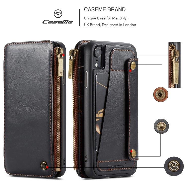 CaseMe-011 Lommebokdeksel iPhone XR Svart