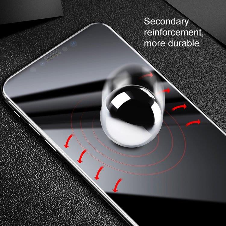 Baseus 0.2mm Avrundet Anti Blue-Ray Temperert Skjermbeskyttelse iPhone XR Svart Ramme