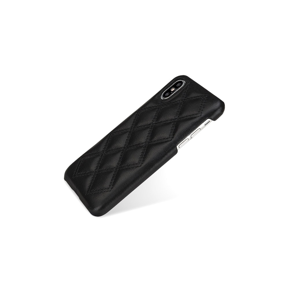 Tetded Leather Case iPhone X / XS Stitch: Prestige Black