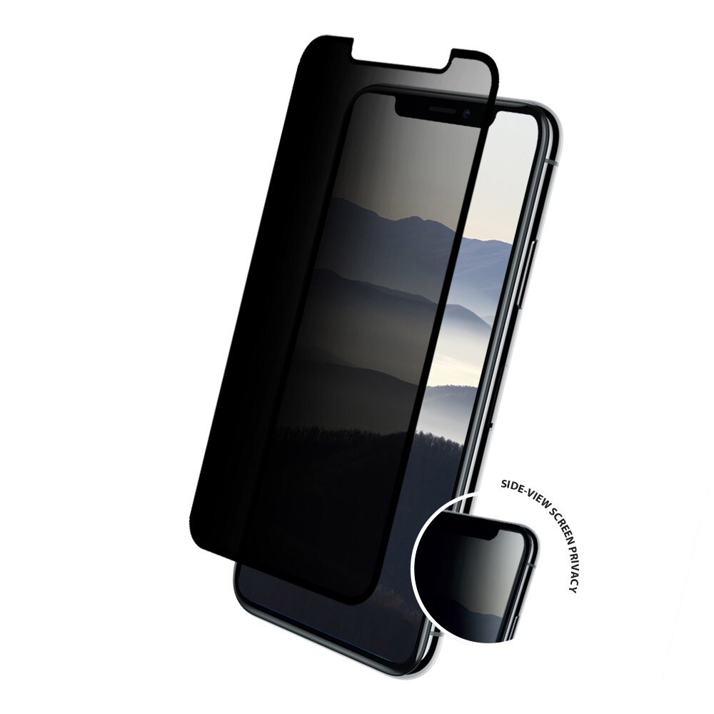Eiger Privacy Skjermbeskyttelse Glass iPhone XS/X Klar/svart