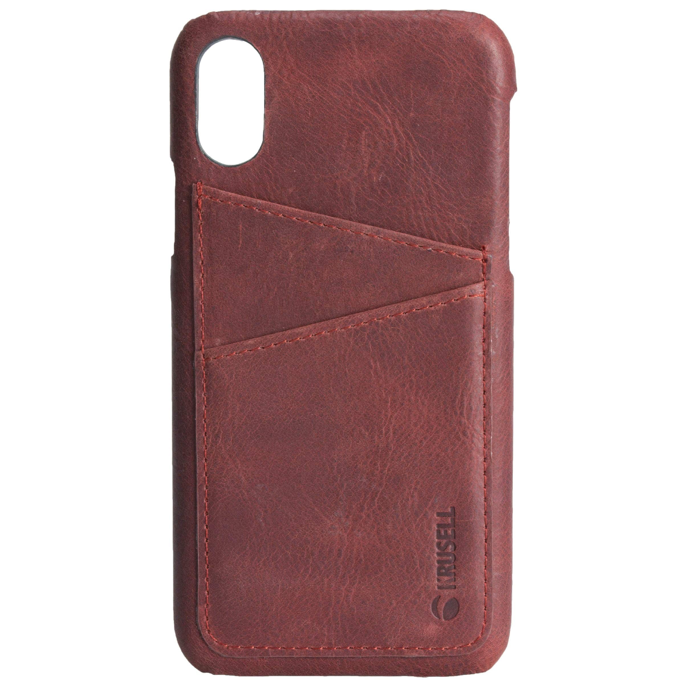 Krusell Sunne 2 Card Cover iPhone XR - Vintage Red