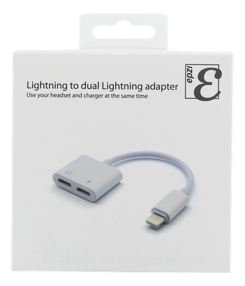 Adapter - Lightning til dual lightning 0,1 m