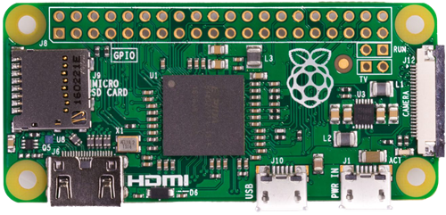 Raspberry Pi Zero MED separat GPIO-stiftlist - microSD