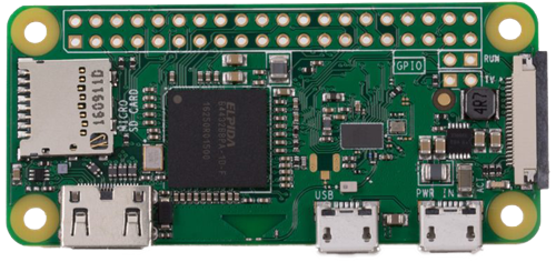 Raspberry Pi Zero W med separat GPIO-stiftlist - WiFi+BT og microSD
