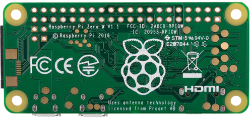 Raspberry Pi Zero W med separat GPIO-stiftlist - WiFi+BT og microSD