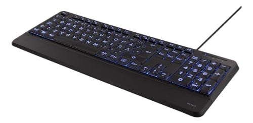 DELTACO Tastatur i full størrelse med ekstra store tegn