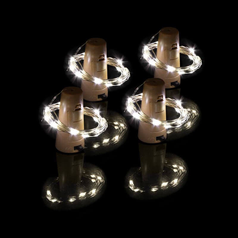 4-pakning LED-flaskelys / flaskebelysning