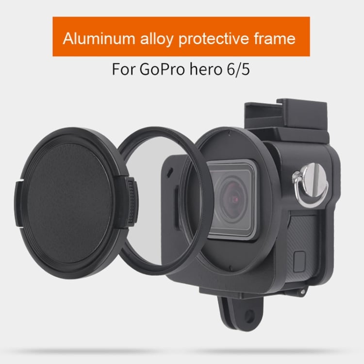 Aluminiumdeksel GoPro HERO7 Black /6 /5 med 52mm UV Linse