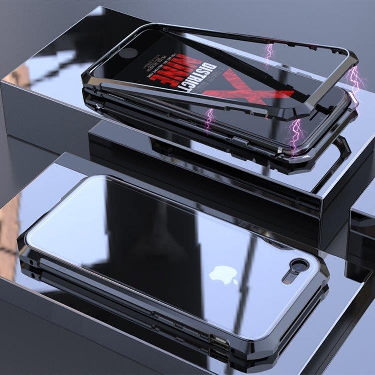 Magnetisk Temperert Skjermbeskyttelse Ramme iPhone 8 & 7 Svart