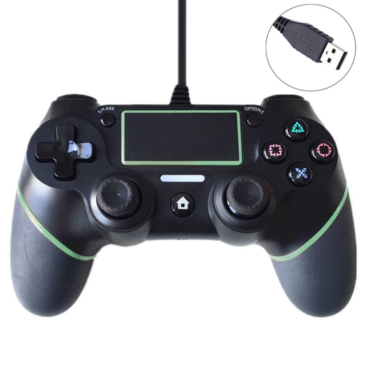 Grønn trådet Gamepad Sony Playstation PS4