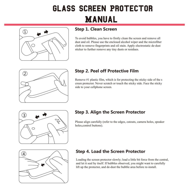 Bøyd herdet skjermbeskyttelse av temperert glass OnePlus 6T (Black)