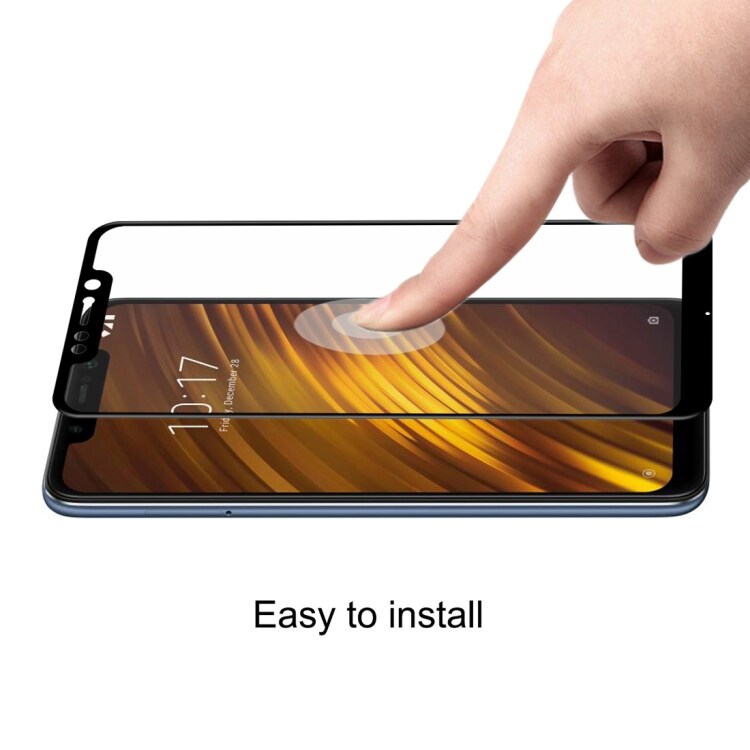 Bøyd herdet skjermbeskyttelse av temperert glass Xiaomi Pocophone F1 (Black)