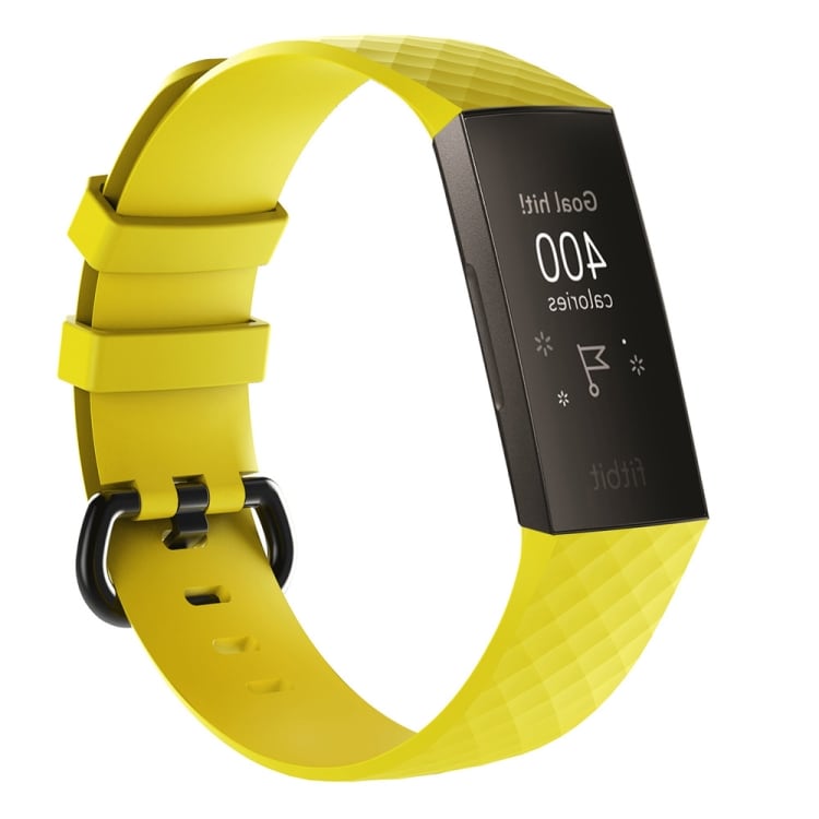 Mykt armbånd Fitbit Charge 3 i gul farge