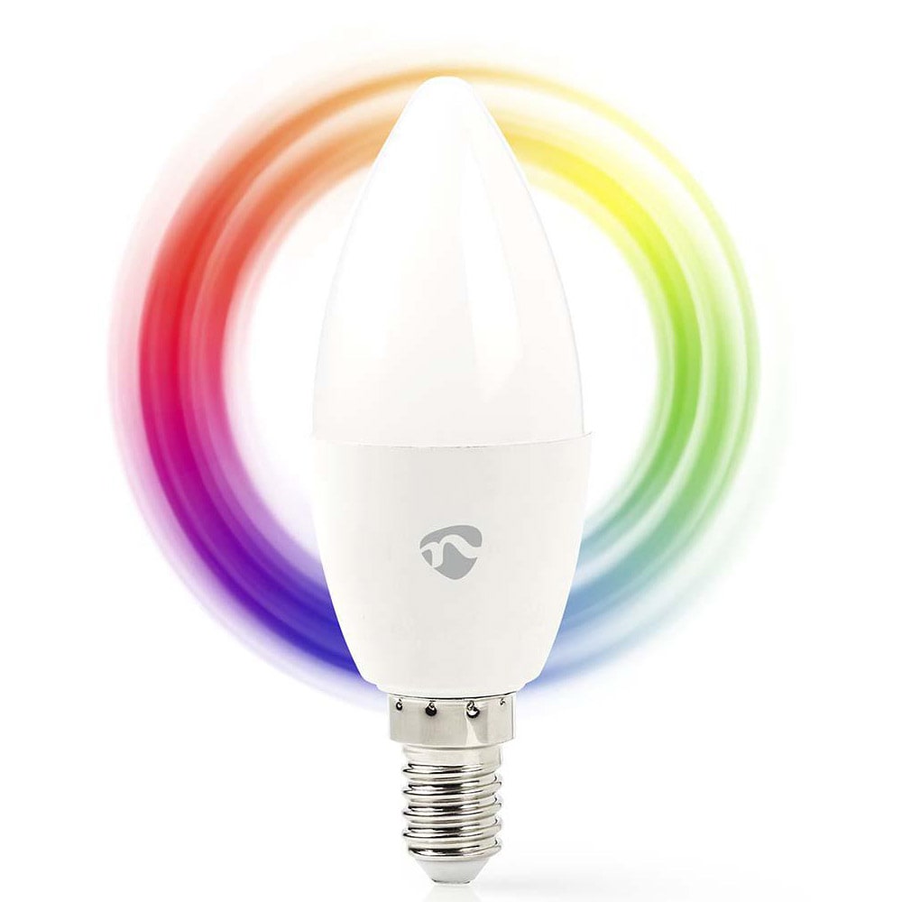 Nedis WiFi Smart LED-pære RGB E14 - Varm hvit og full farge
