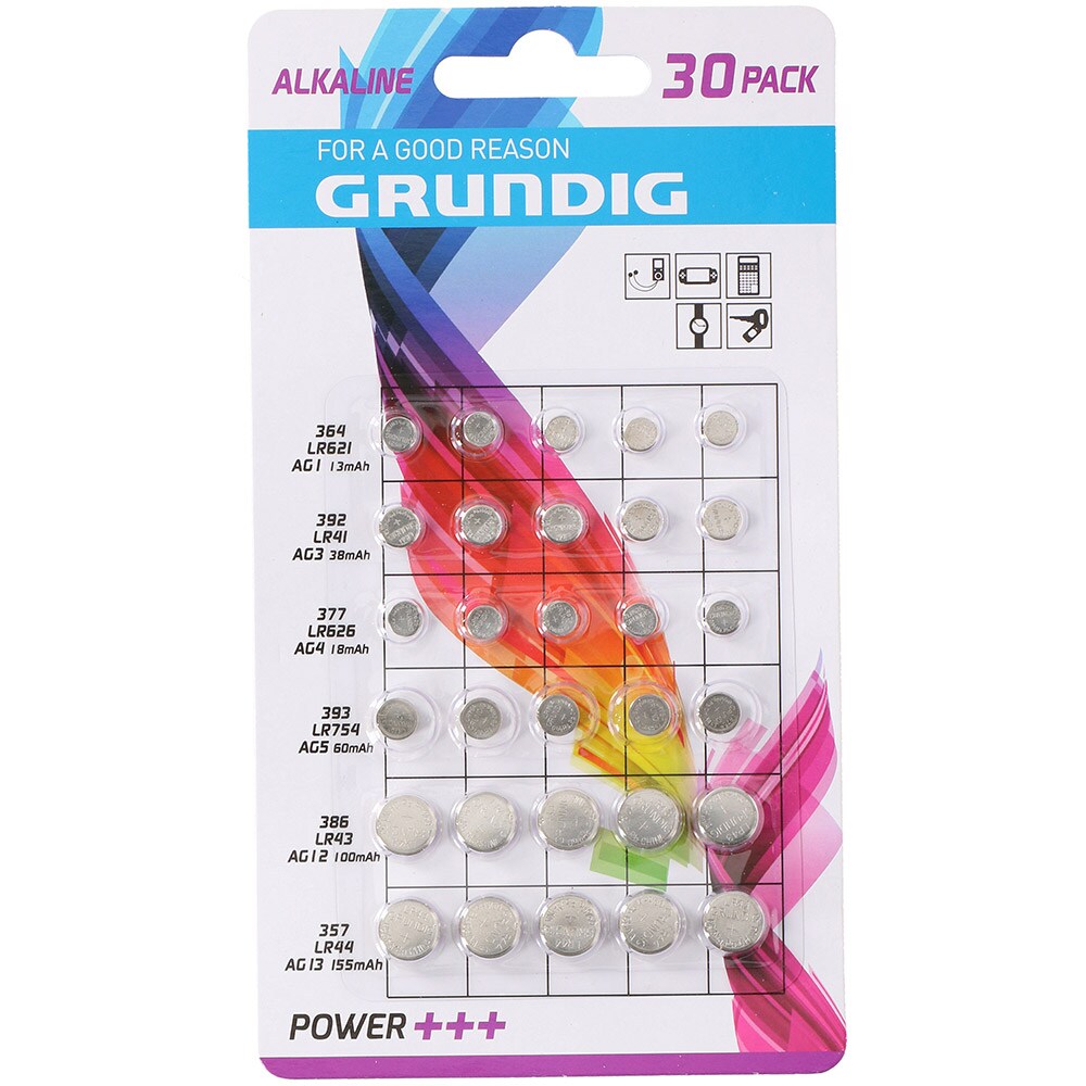 Grundig Knappcellebatteri 30-pk