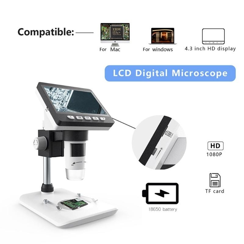 Digitalt mikroskop med LCD-skjerm