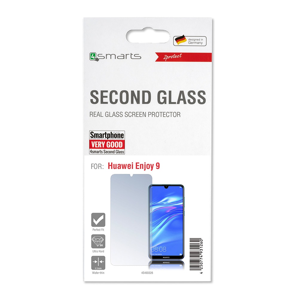 4smarts Glassbeskyttelse/ Displaybeskyttelse/ Skjermbeskyttelse/ Huawei Enjoy 9
