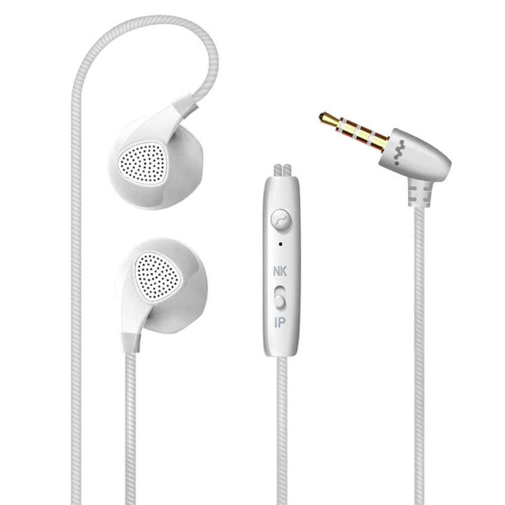 EarPlugs Headset med Mic - Hvit