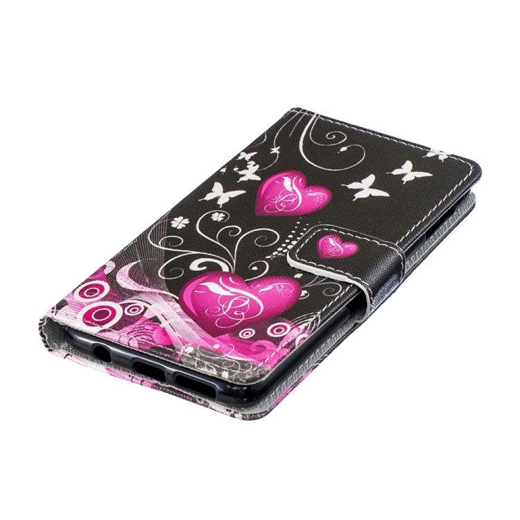 Peach hjerter mobilfutteral/kortholder Samsung Galaxy S10e