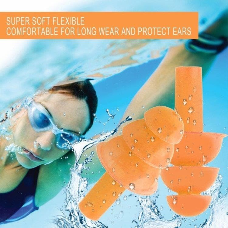 Ørebeskyttelse / Ørepropper svømming - ONESIZE 10-pack