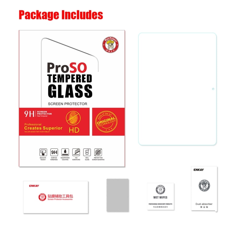 ENKAY Skjermbeskyttelse 0.33mm Tempterert glass til Huawei MediaPad T5 10.1"