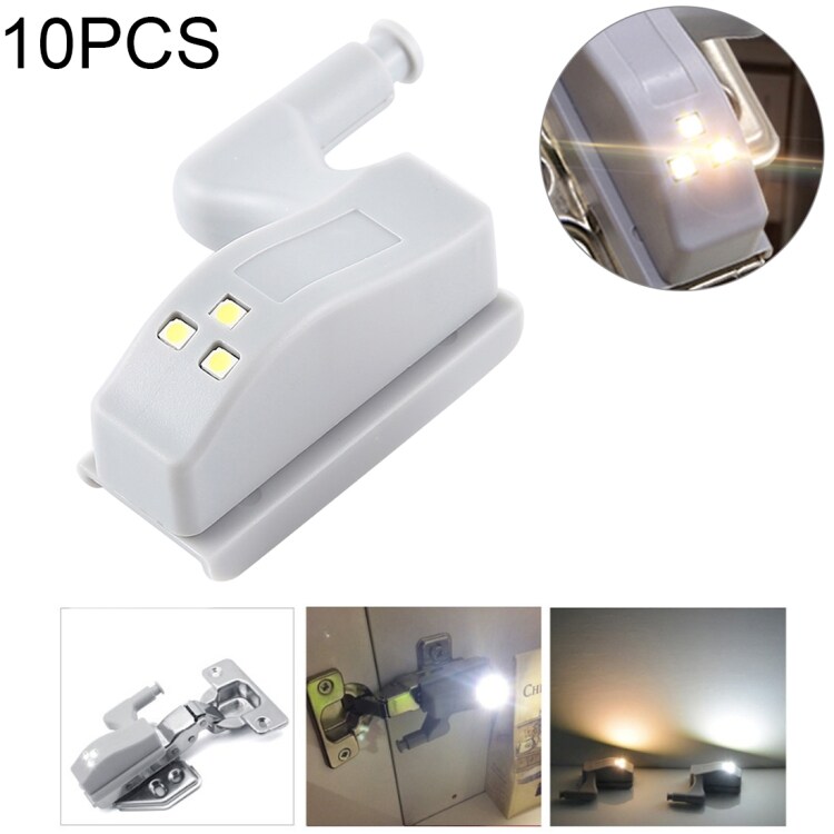 10-pack sensor LED-Skapbelysning/ garderobelampe varm hvit