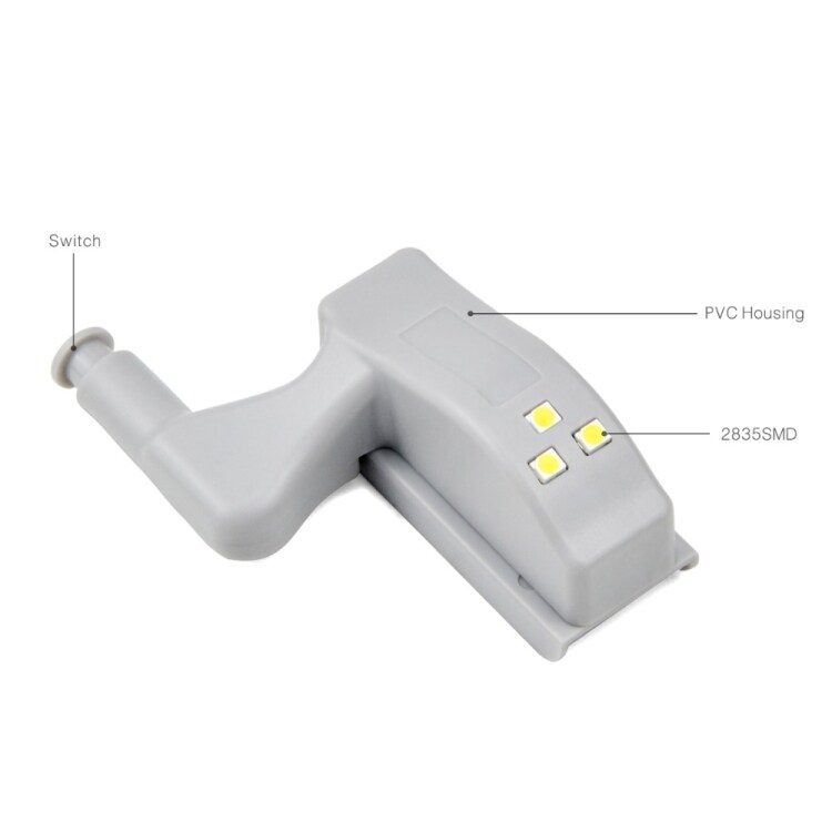 10-pack sensor LED-Skapbelysning/ garderobelampe varm hvit