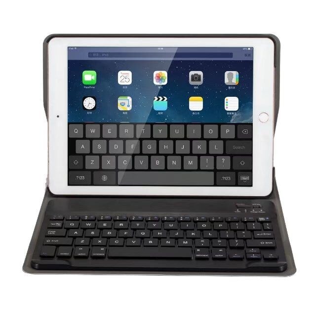 Lærfutteral med avtagbart tastatur til iPad Pro 9.7", iPad Air, iPad Air 2