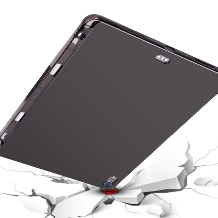 Svart transparent TPU-beskyttelse til iPad Pro 12.9" med pennholder