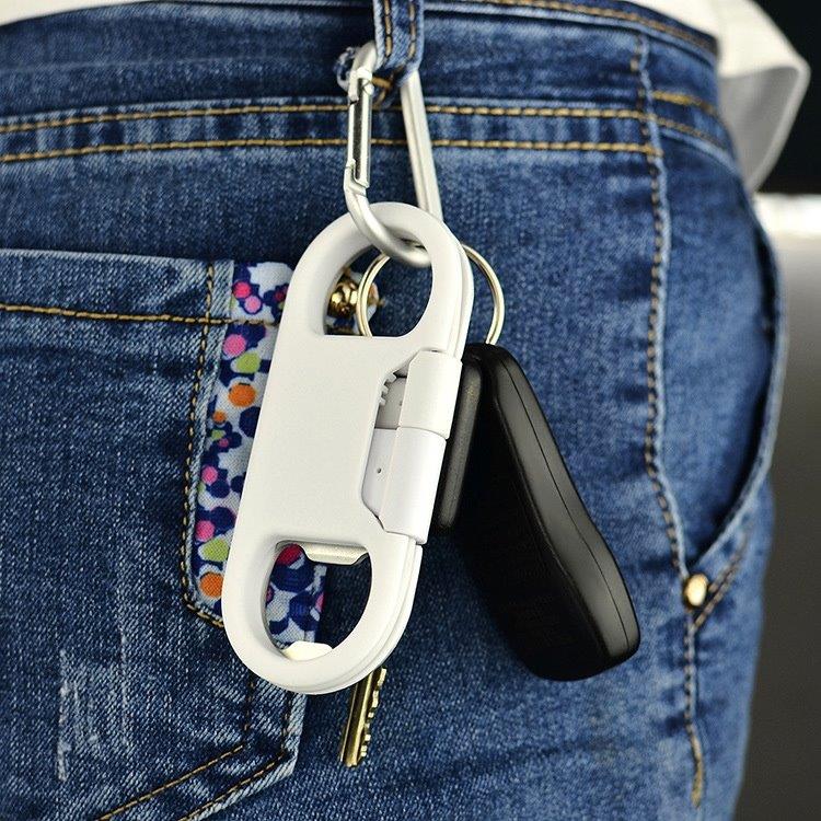 iPhone Ladekabel / Nøkkelring & Flaskeåpner