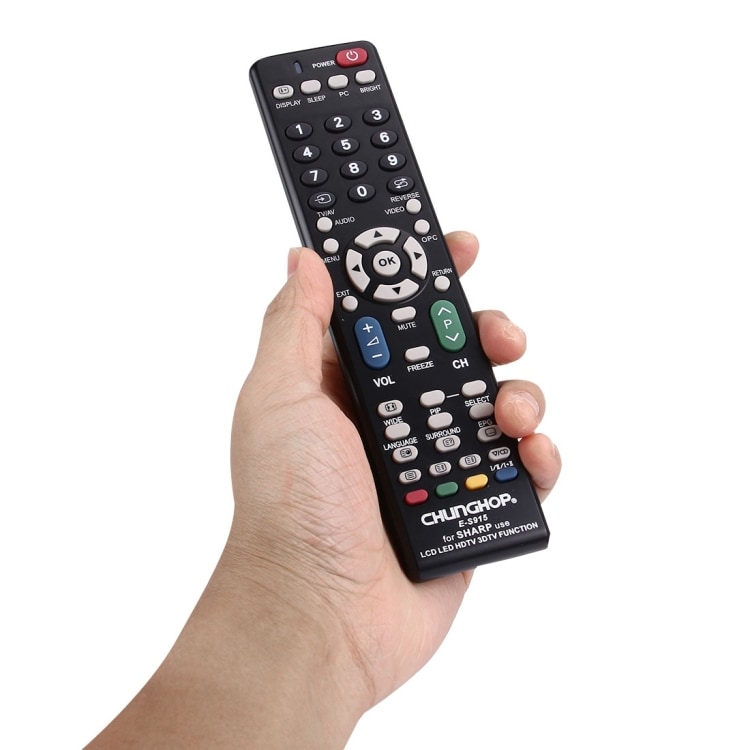 Universell fjernkontroll for Sharp LCD-, LED- og plasma-TV-er