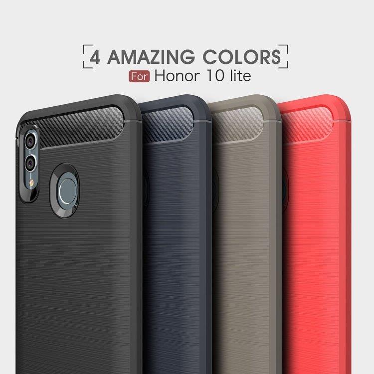 Oransje/Rødt Deksel av TPU-plast til Huawei Honor 10 Lite / P Smart 2019