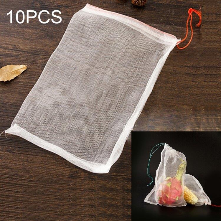 Poser til frukt og grønt - 10-pack tøypose / fruktpose 25x15cm