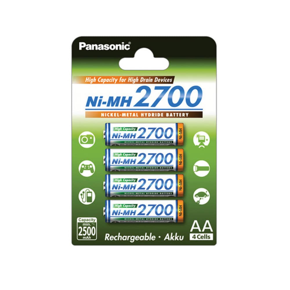 Panasonic High Capacity Ni-MH Oppladbare batterier AA 4-pack