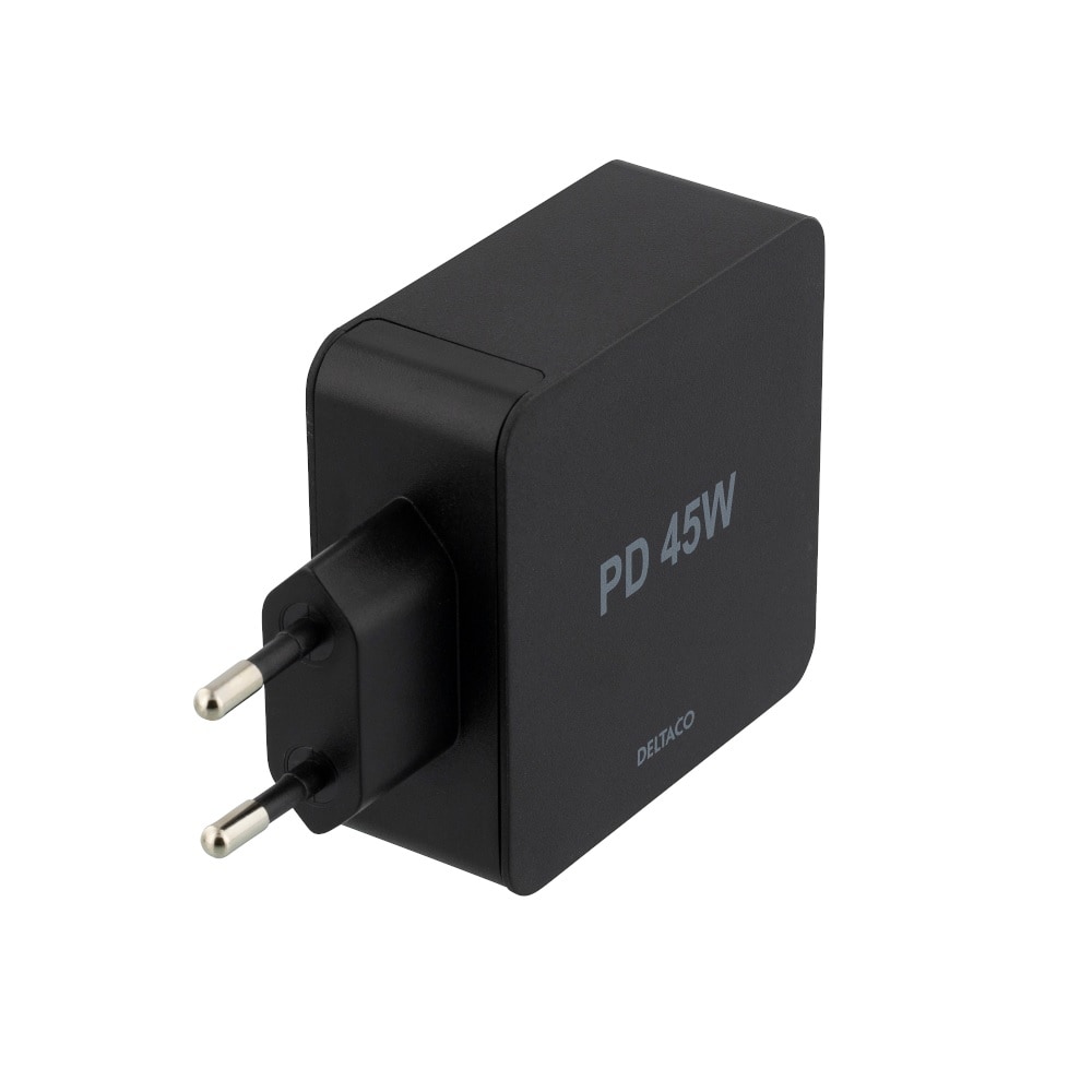 45W USB-C Vegglader PD/USB-A